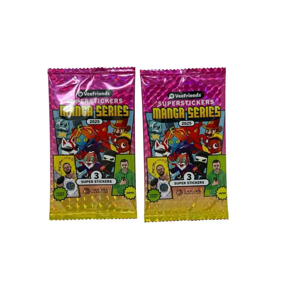 VeeFriends Manga Series 2025 Stephen Curry Super Stickers Sealed 2 Pack Gary Vee
